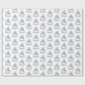 Rustic Glitzy Silver Santa Hats Christmas Geschenkpapier (Flach)