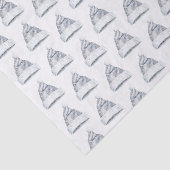 Rustic Glitzy Silver Santa Hats Christmas Seidenpapier (Ausschnitt)