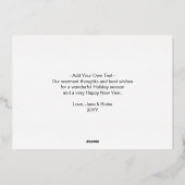 Rustic Gnomes Festival Frohe Weihnachten Real Gold Folien Feiertagskarte (Rückseite)