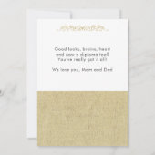 Rustic Gold 2022 Graduate 2 Foto Abschluss Karte (Rückseite)