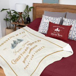 Rustic Gold Burlap Christmas Tree Farm Sherpadecke