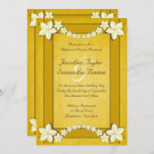 Rustic Gold Floral Wedding Probe Dinner einladen Einladung (Vorne/Hinten)