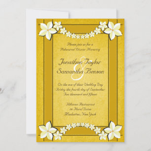 Rustic Gold Floral Wedding Probe Dinner einladen Einladung