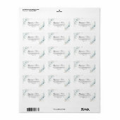 Rustic Gold Floral Wedding RSVP Adressetikett (Vorne)