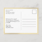 Rustic Gold Foil Christmas Family Foto Collage Postkarte (Rückseite)