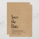 Rustic Gold Heart Save the Date Definition (Vorne/Hinten)