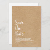 Rustic Gold Heart Save the Date Definition Einladung (Vorne/Hinten)
