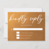 Rustic Gold Kindly Antwort einfache Hochzeit im He (Vorderseite)