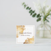 Rustic Gold Kraft Handgefertigte Schmuckstücke Quadratische Visitenkarte (Stehend Vorderseite)