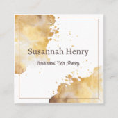 Rustic Gold Kraft Handgefertigte Schmuckstücke Quadratische Visitenkarte (Vorderseite)