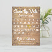 Rustic Gold Liebe Herzkalender Save the Date (Stehend Vorderseite)
