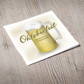 Rustic Gold Oktoberfest Wasserfarbe Einfaches Bier Serviette