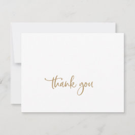Rustic Gold Script Dankeschön Karte