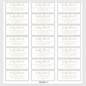 Rustic Gold Script Wedding Guest Address Labels (Blatt)