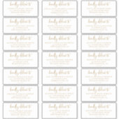 Rustic Gold Script Wedding Guest Address Labels (Vorderseite)