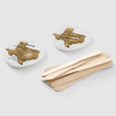 Rustic Gold Texas Wedding Program Fan Fächer (Non-assembled)