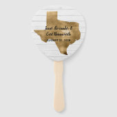 Rustic Gold Texas Wedding Program Fan Fächer (Rückseite)