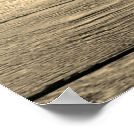 Rustic Gold Tone XL DIY Barboard Poster (Ecke)