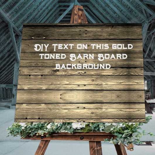 Rustic Gold Tone XL DIY Barboard Poster