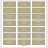 Rustic Gold Typografy Guest Address Labels (Blatt)