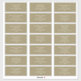 Rustic Gold Typografy Guest Address Labels