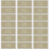 Rustic Gold Typografy Guest Address Labels (Vorderseite)