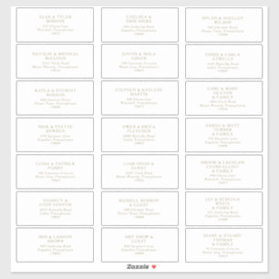 Rustic Gold Typografy Guest Address Labels