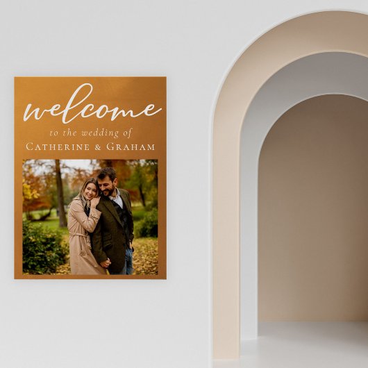 Rustic Gold Verlobung Foto Hochzeit im Herbst Will Poster