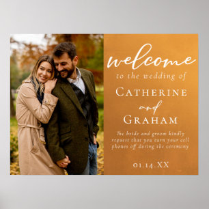 Rustic Gold Verlobung Foto Hochzeit im Herbst Will Poster