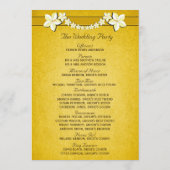 Rustic Gold Wedding Program Zeremonie & Party Programm (Rückseite)