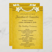 Rustic Gold Wedding Program Zeremonie & Party Programm (Vorne/Hinten)