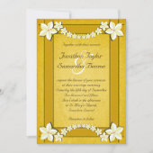 Rustic Gold White Floral Custom Wedding Einladung (Vorderseite)