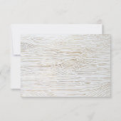 Rustic Gold Wood Grain Wedding RSVP Card Karte (Rückseite)