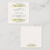 Rustic Golden Frame Wildflower Books for Baby  Begleitkarte (Vorne/Hinten)