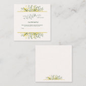 Rustic Golden Frame Wildflower Diaper Raffle Begleitkarte (Vorne/Hinten)