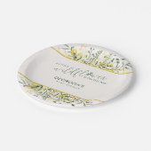 Rustic Golden Frame Wildflower on the Way  Pappteller (Schrägansicht)