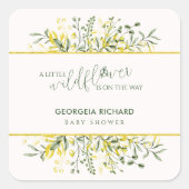 Rustic Golden Frame Wildflower on the way Sticker (Vorderseite)