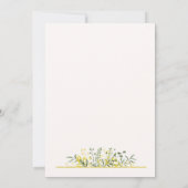 Rustic Golden Frame Wildflower on Way  Baby Shower Einladung (Rückseite)