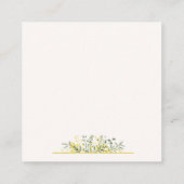 Rustic Golden Frame Wildflower Thank You Begleitkarte (Rückseite)