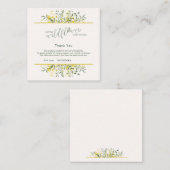 Rustic Golden Frame Wildflower Thank You Begleitkarte (Vorne/Hinten)