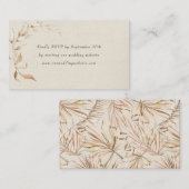 Rustic Golden Greenery Hochzeit Rsvp online Begleitkarte (Vorne/Hinten)