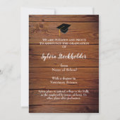 Rustic Graduation Announcement with photo Karte (Rückseite)