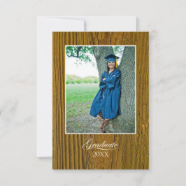 Rustic Graduation Celebration with Photo Einladung