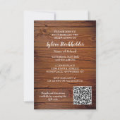 Rustic Graduation Party Invitation with photo Karte (Rückseite)