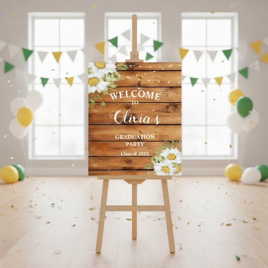 Rustic Graduation welcome sign Poster