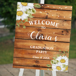 Rustic Graduation  welcome sign Poster
