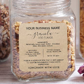 Rustic Granola Hütte Law Lebensmitteletikett Quadratischer Aufkleber