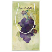 Rustic Grapes Personalized Kleine Geschenktüte (Vorderseite)