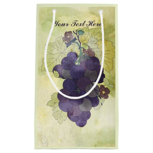 Rustic Grapes Personalized Kleine Geschenktüte (Vorderseite)