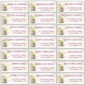 Rustic Grapevine Wedding Guest Address Labels (Vorderseite)